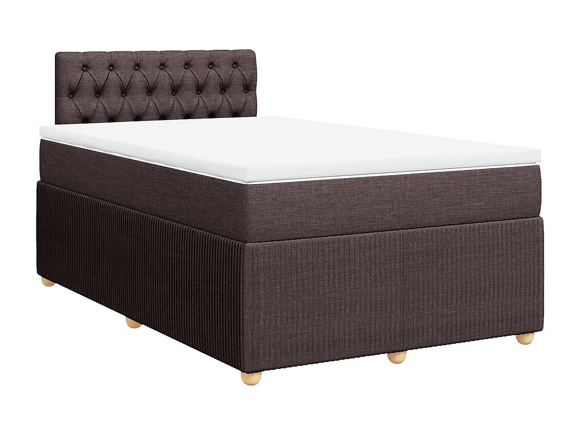 Sommier à lattes de lit avec matelas Marron foncé 120x200 cm