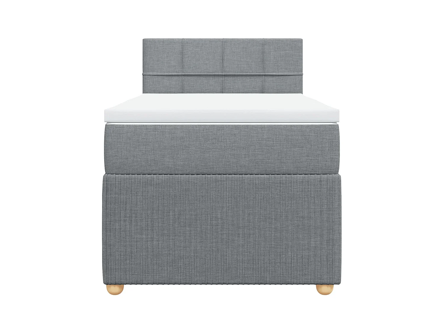 Cama com molas/colchão 80x200 cm tecido cinza-claro