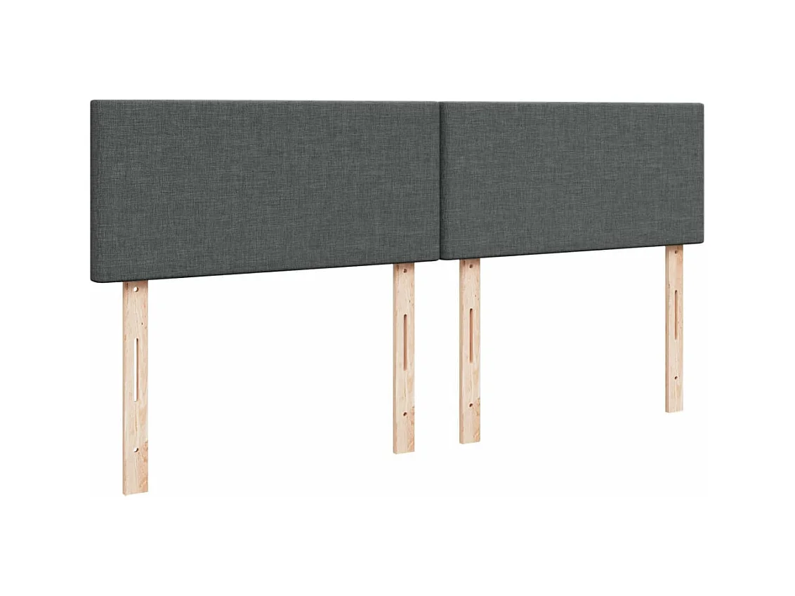 Cama com molas/colchão 180x200 cm tecido cinzento-escuro