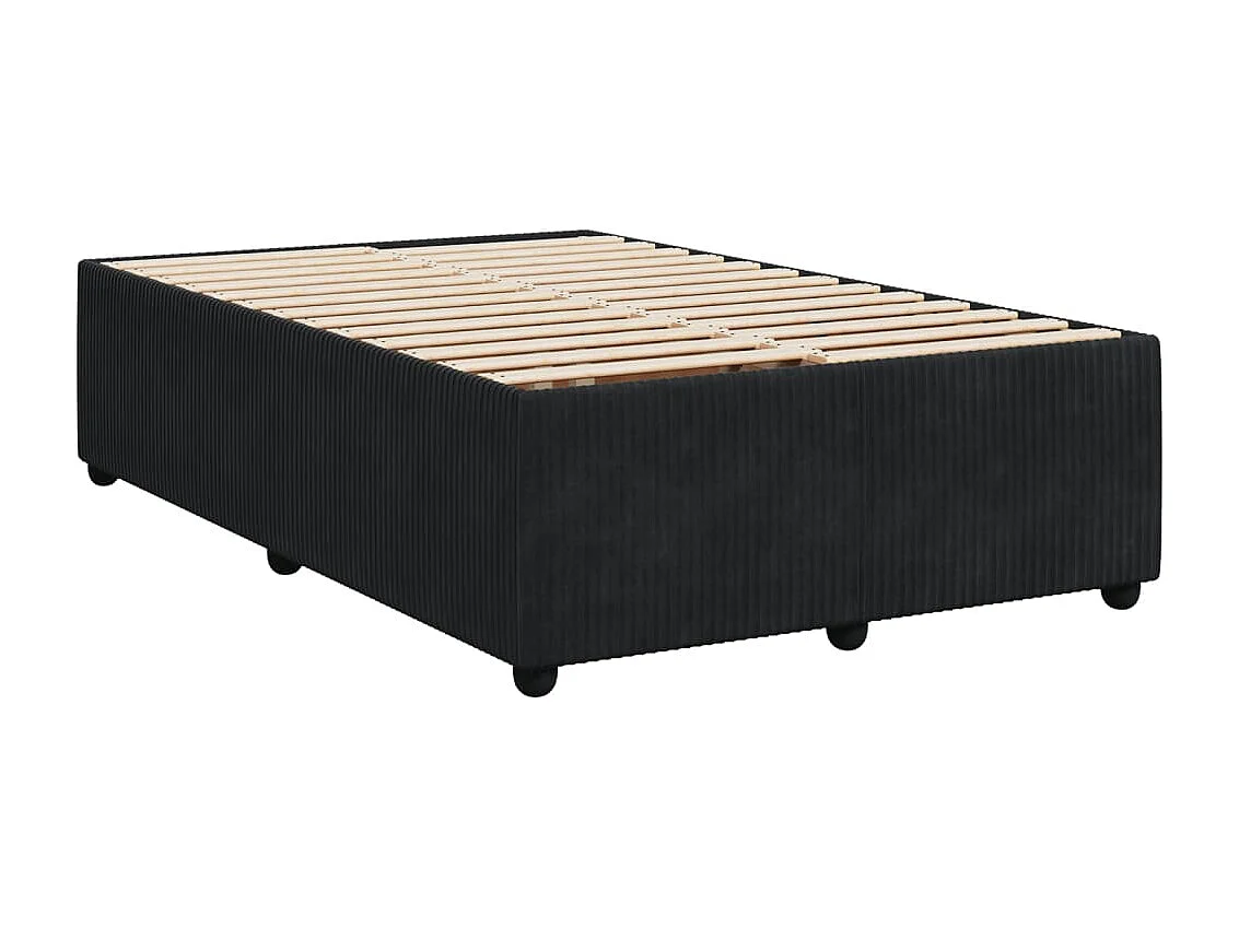 Boxspring met matras fluweel zwart 120x190 cm