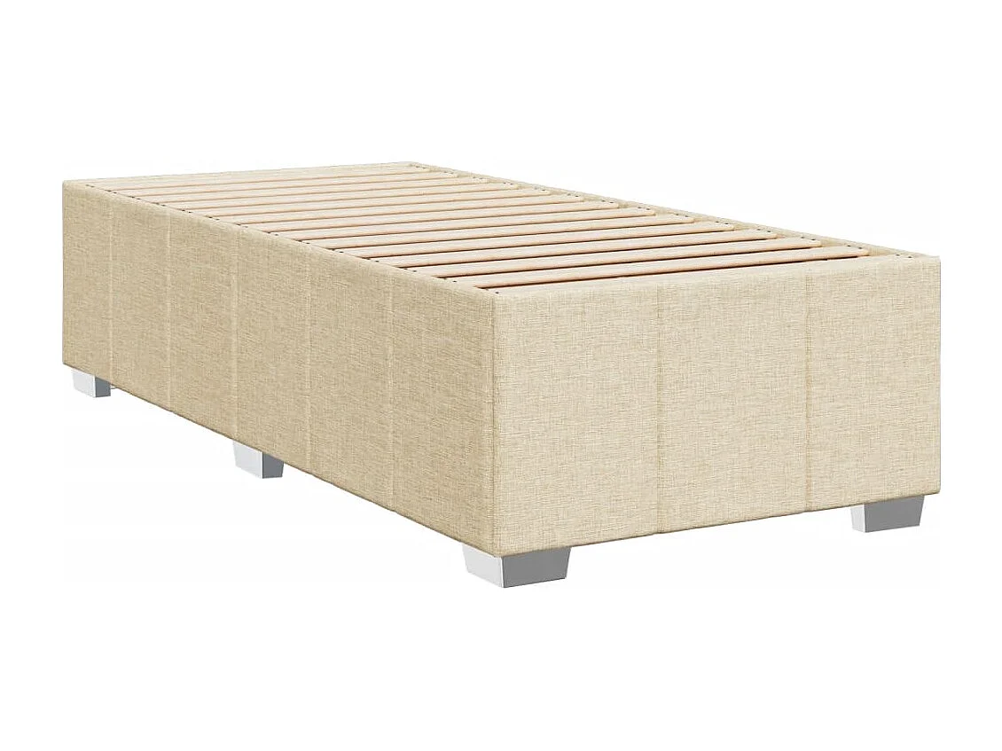 Boxspring met matras stof crèmekleurig 100x200 cm