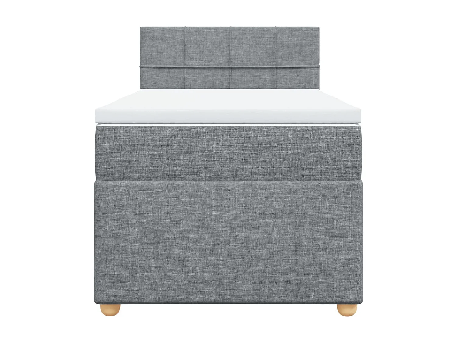 Sommier à lattes de lit avec matelas Gris clair 90x200 cm Tissu