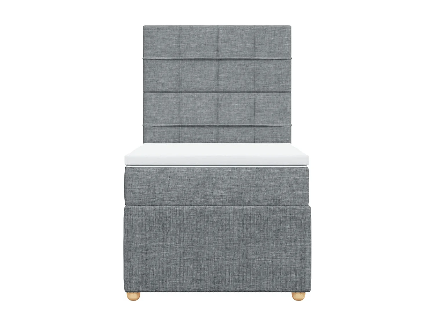 Sommier à lattes de lit avec matelas Gris clair 100x200cm Tissu