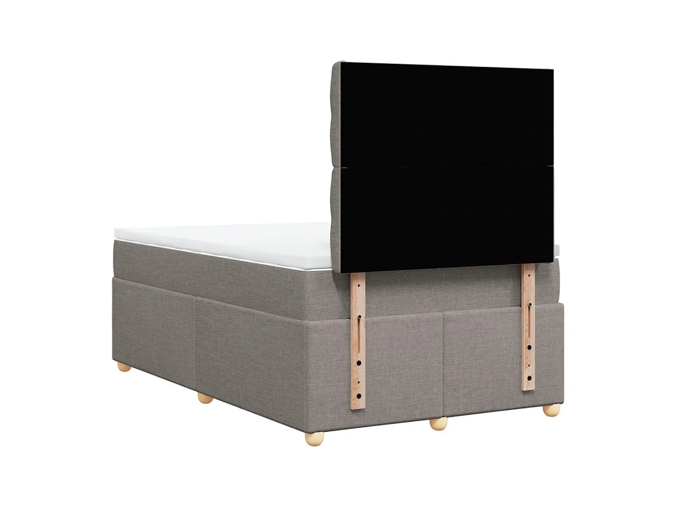 Boxspring met matras stof taupe 120x190 cm