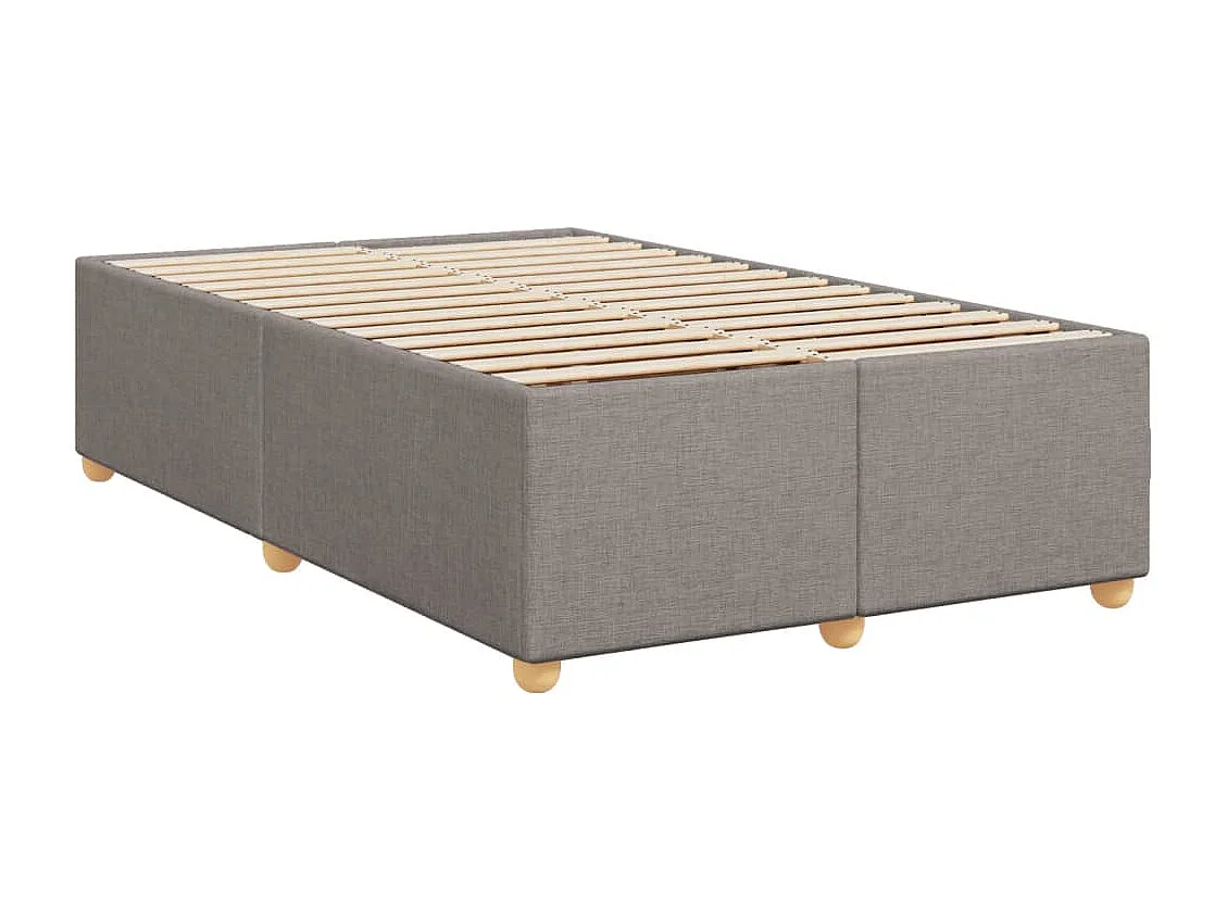Sommier à lattes de lit avec matelas taupe 120x190 cm tissu