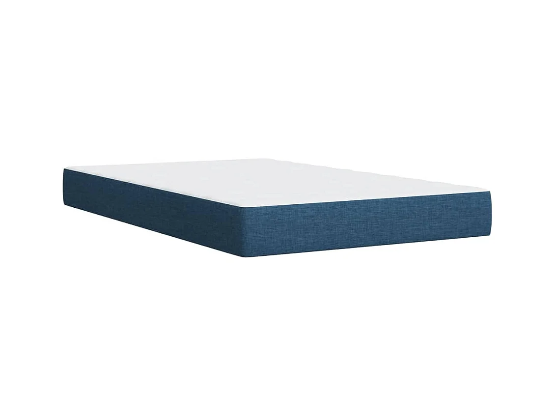 Sommier à lattes de lit avec matelas Bleu 120x200 cm Tissu