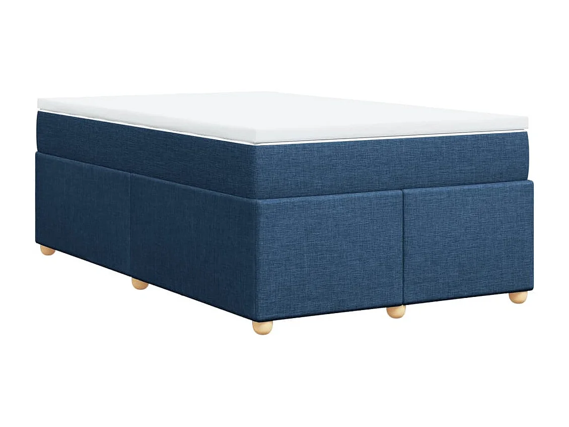 Sommier à lattes de lit avec matelas bleu 120x190 cm tissu