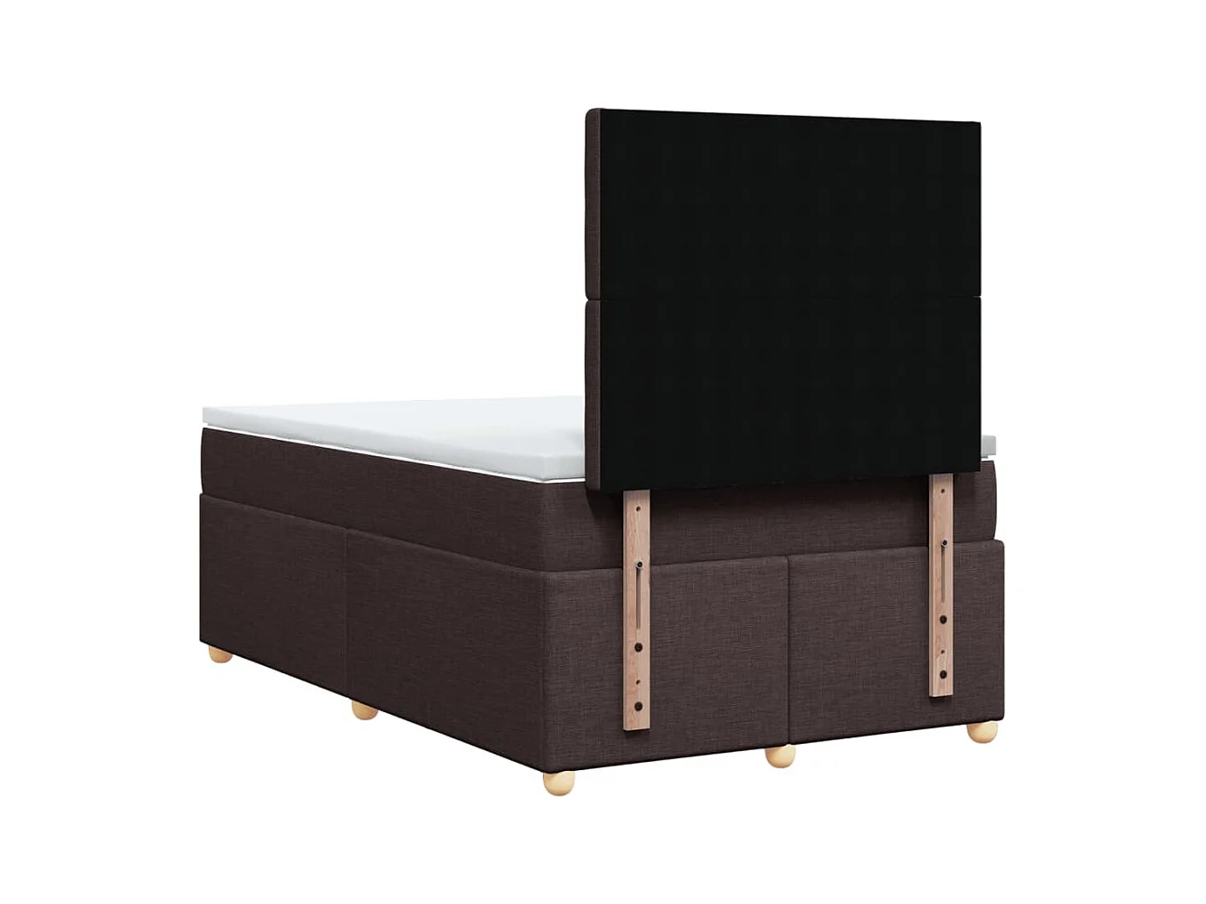 Boxspring met matras stof donkerbruin 120x200 cm