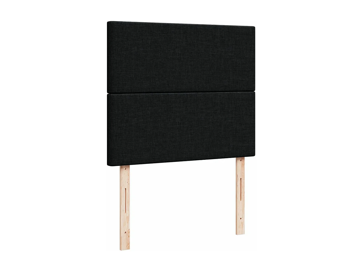 Cama box spring con colchón tela negro 120x200 cm