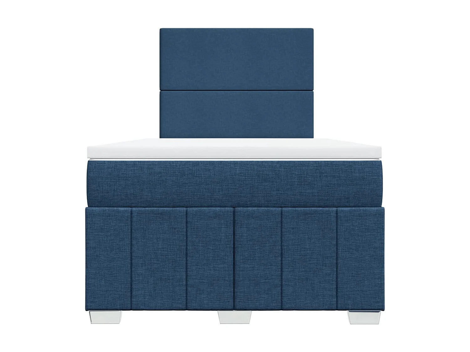 Sommier à lattes de lit avec matelas Bleu 120x200 cm Tissu