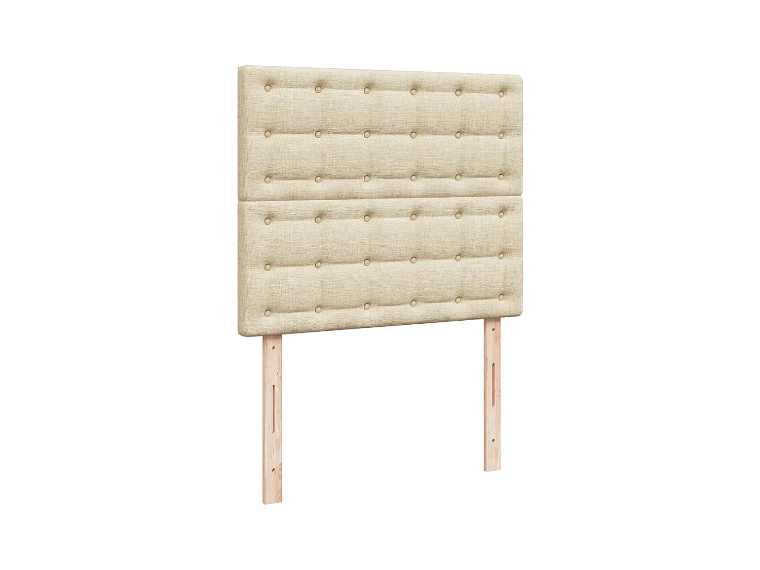 Cama boxspring com colchão 120x190 cm tecido cor creme