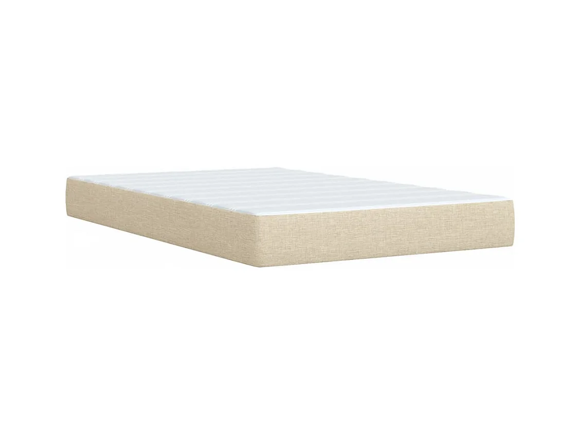 Cama boxspring com colchão 120x190 cm tecido cor creme