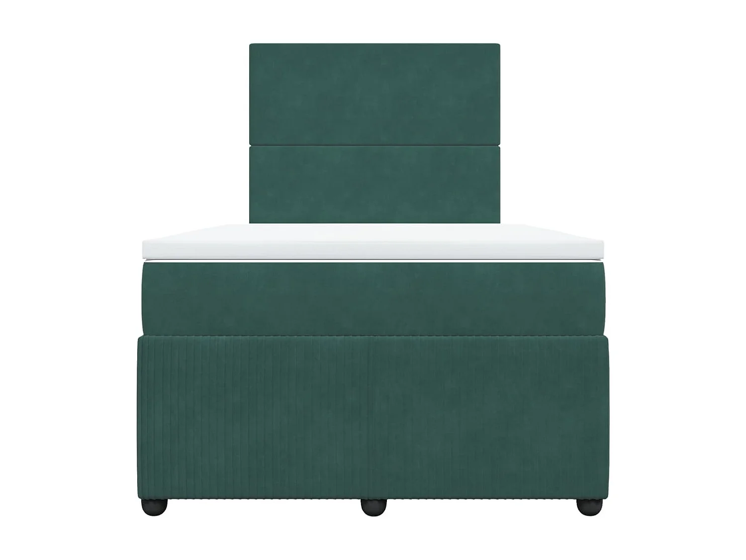 Boxspring met matras fluweel donkergroen 120x190 cm