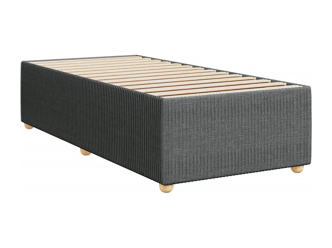 Sommier à lattes de lit avec matelas Gris foncé 80x200 cm Tissu