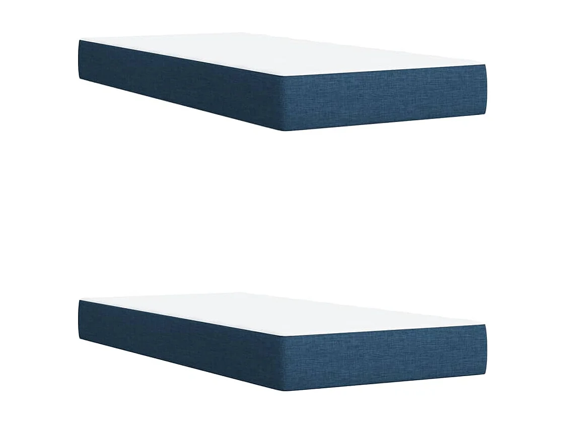 Boxspring met matras stof blauw 200x200 cm