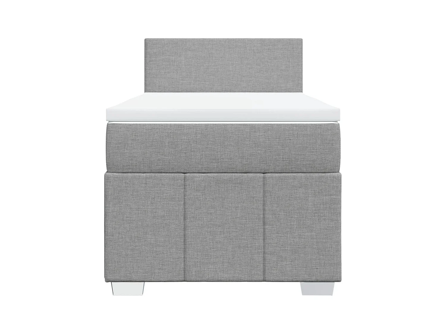 Sommier à lattes de lit avec matelas gris clair 80x200 cm tissu