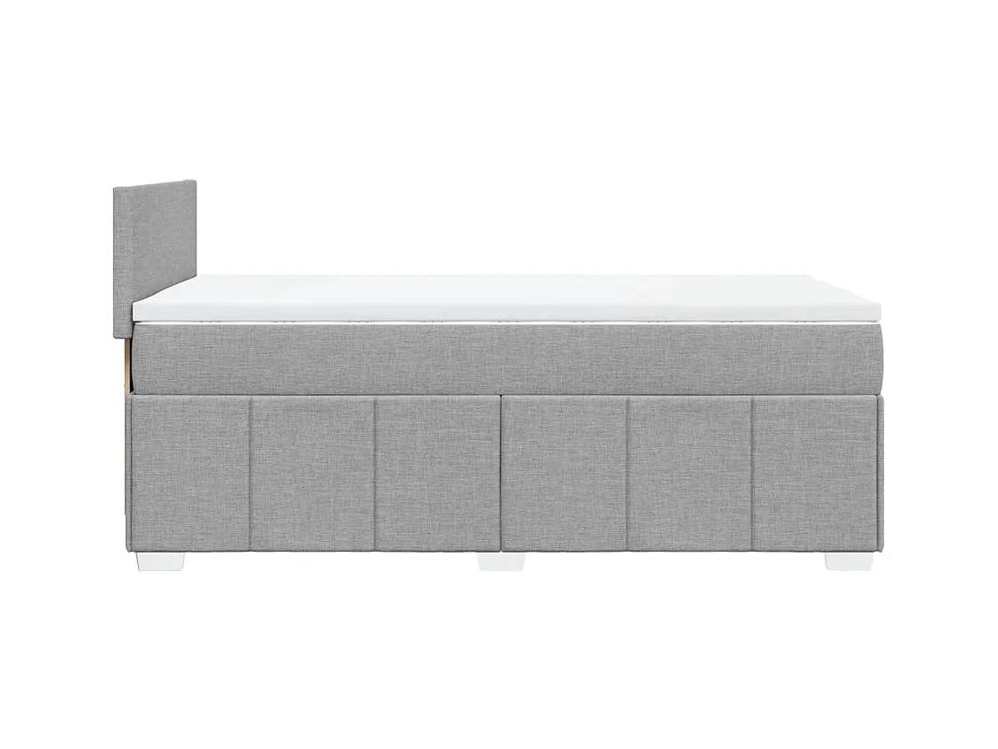 Sommier à lattes de lit avec matelas gris clair 80x200 cm tissu