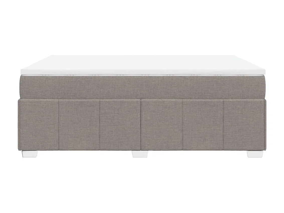 Boxspring met matras stof taupe 140x200 cm