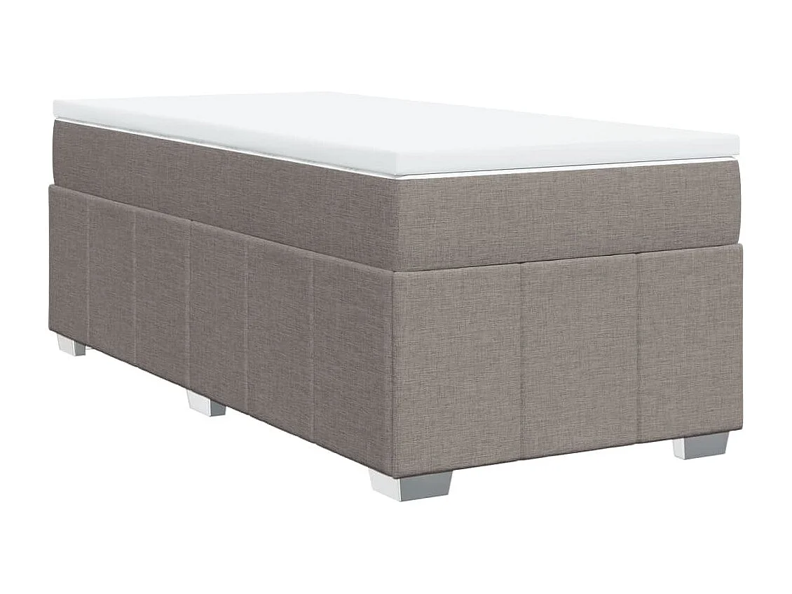 Sommier à lattes de lit avec matelas Taupe 100x200 cm Tissu