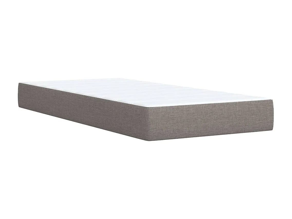 Sommier à lattes de lit avec matelas Taupe 100x200 cm Tissu