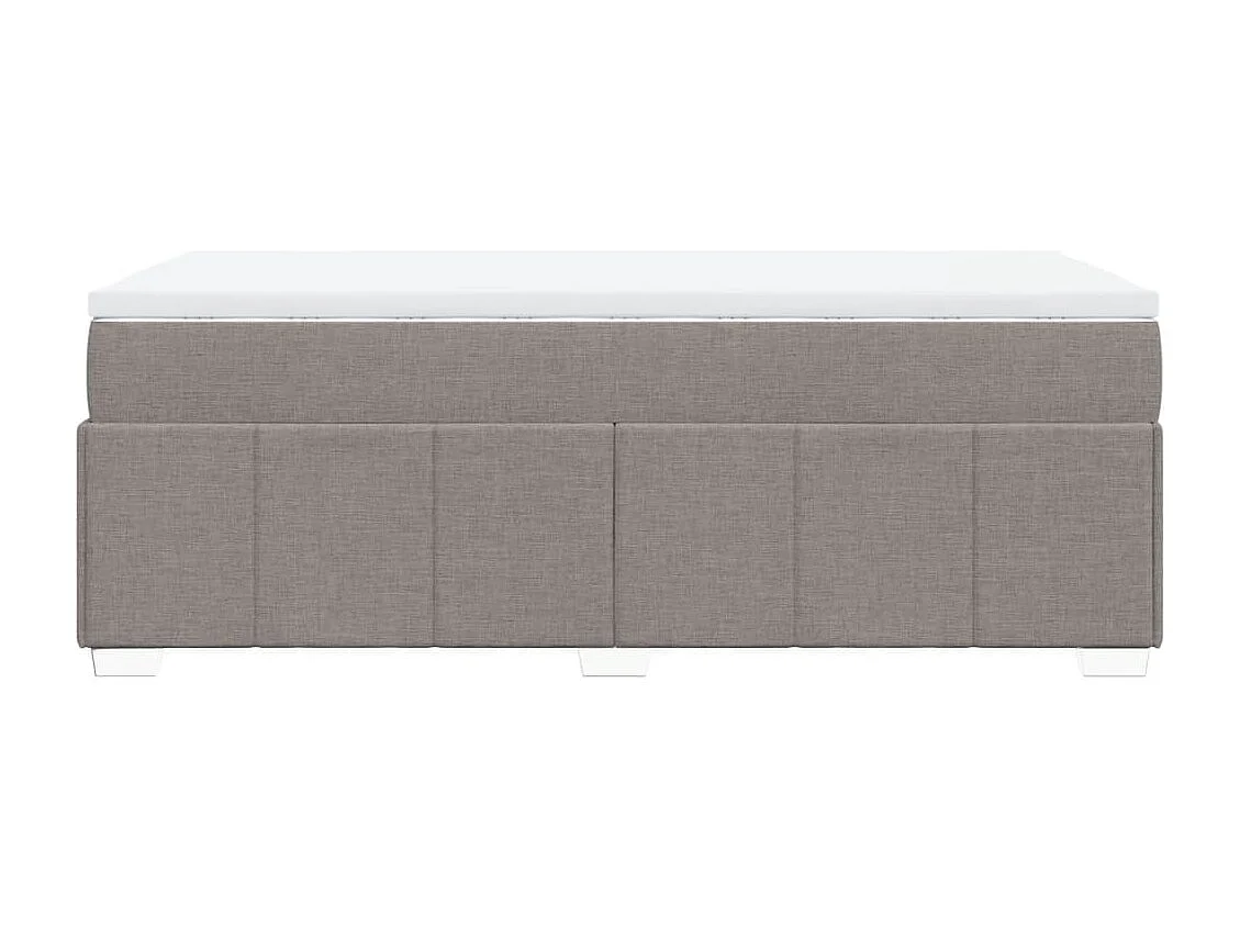 Sommier à lattes de lit avec matelas Taupe 100x200 cm Tissu