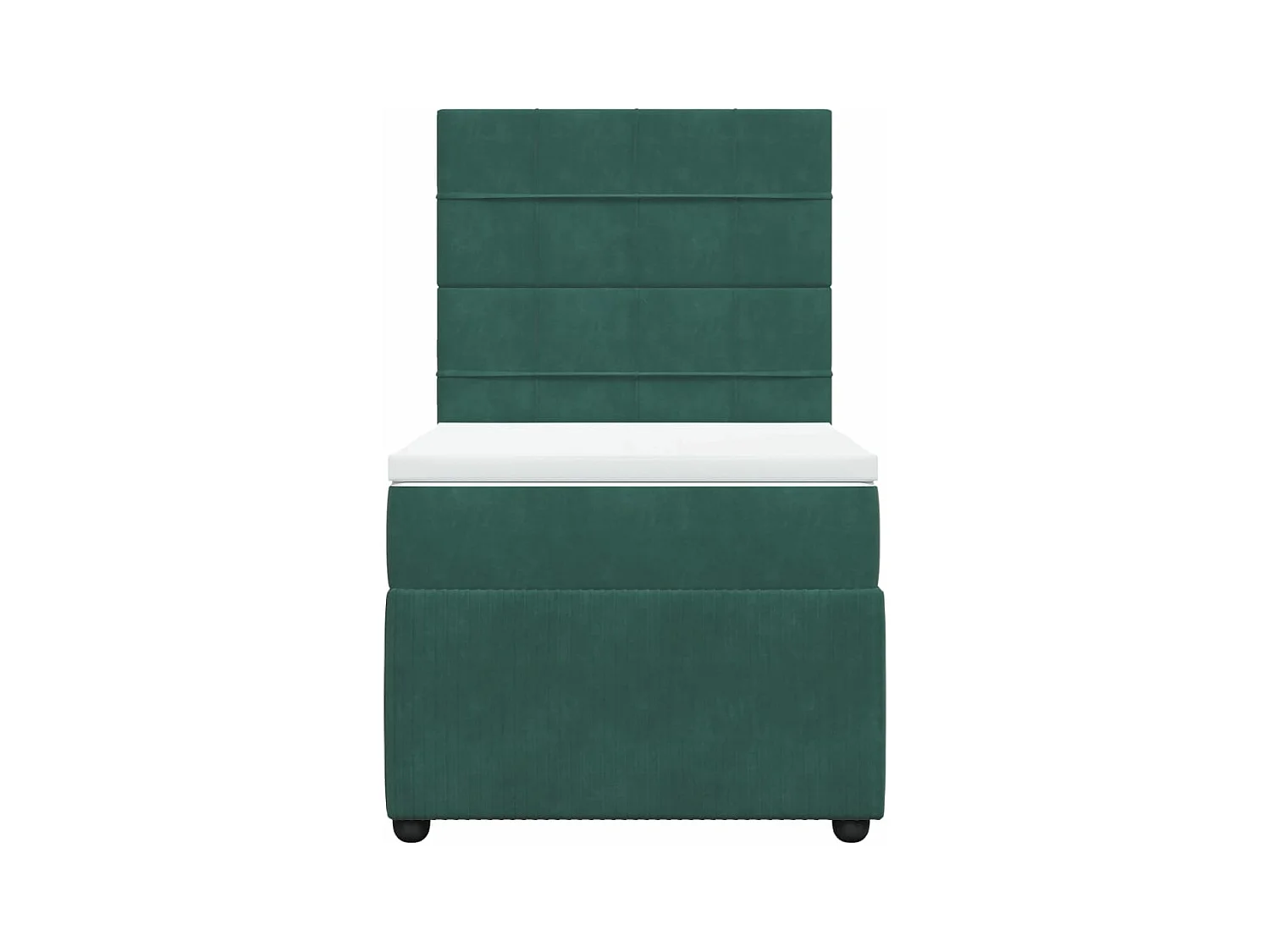 Sommier à lattes de lit avec matelas Vert foncé 90x190 cm