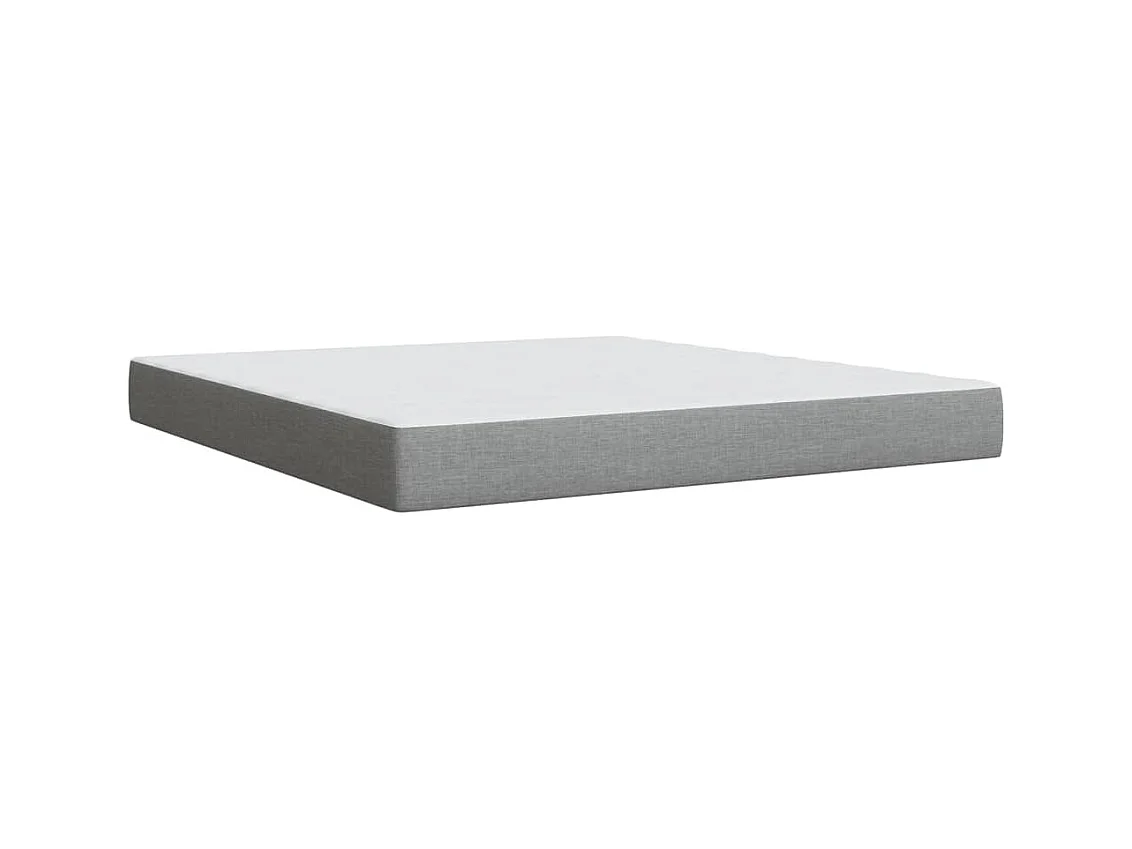 Sommier à lattes de lit avec matelas Gris clair 180x200cm Tissu