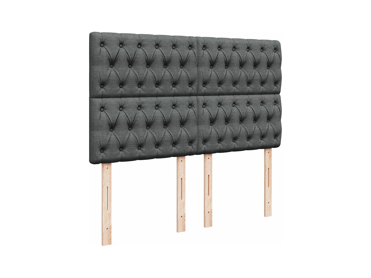 Sommier à lattes de lit avec matelas Gris foncé 140x200cm Tissu