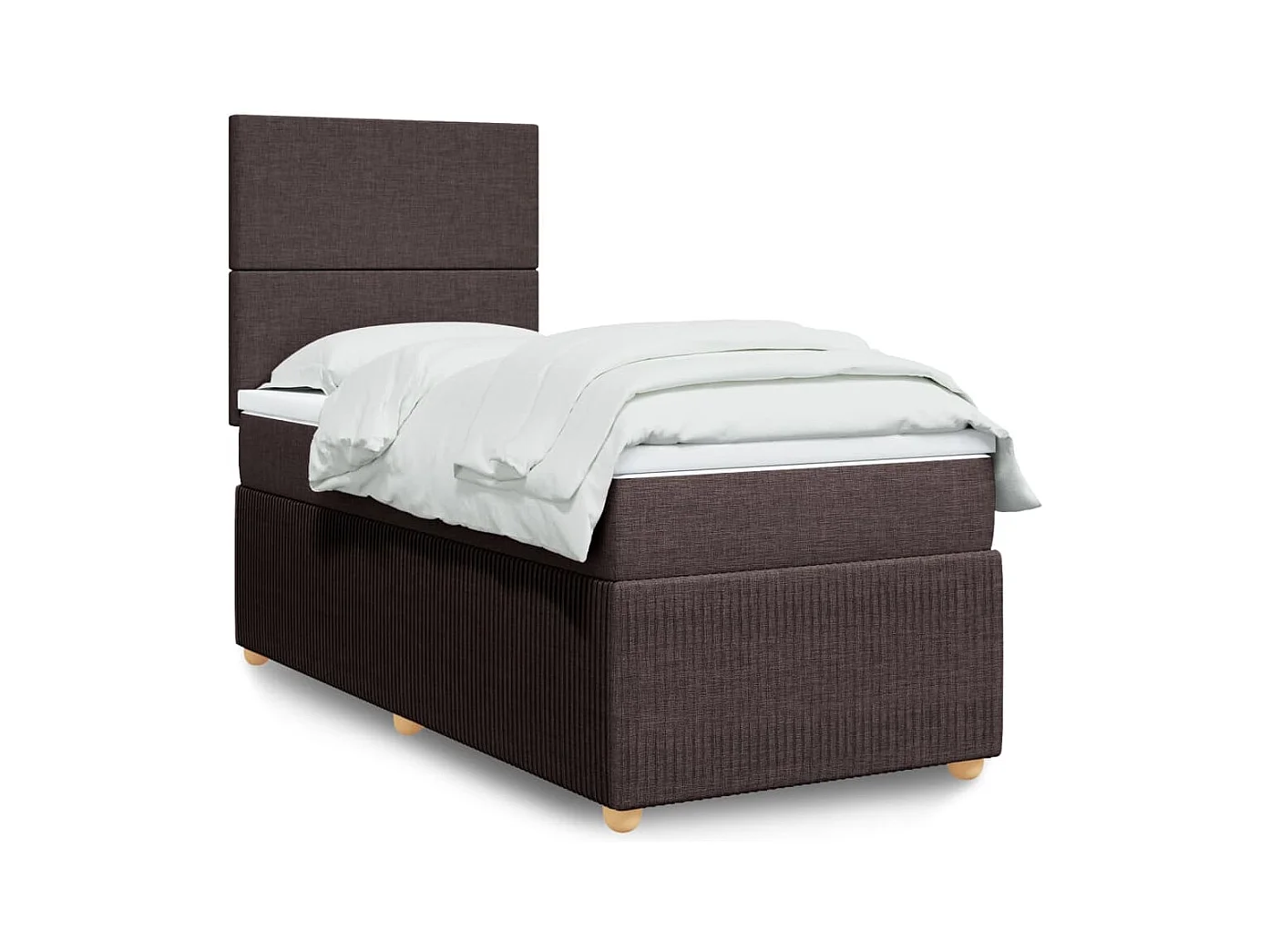 Sommier à lattes de lit avec matelas Marron foncé 90x200 cm
