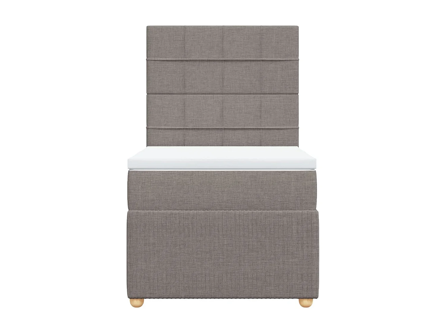 Sommier à lattes de lit avec matelas Taupe 80x200 cm Tissu