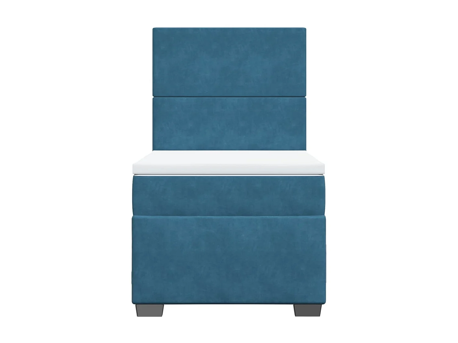 Boxspring met matras fluweel blauw 90x200 cm