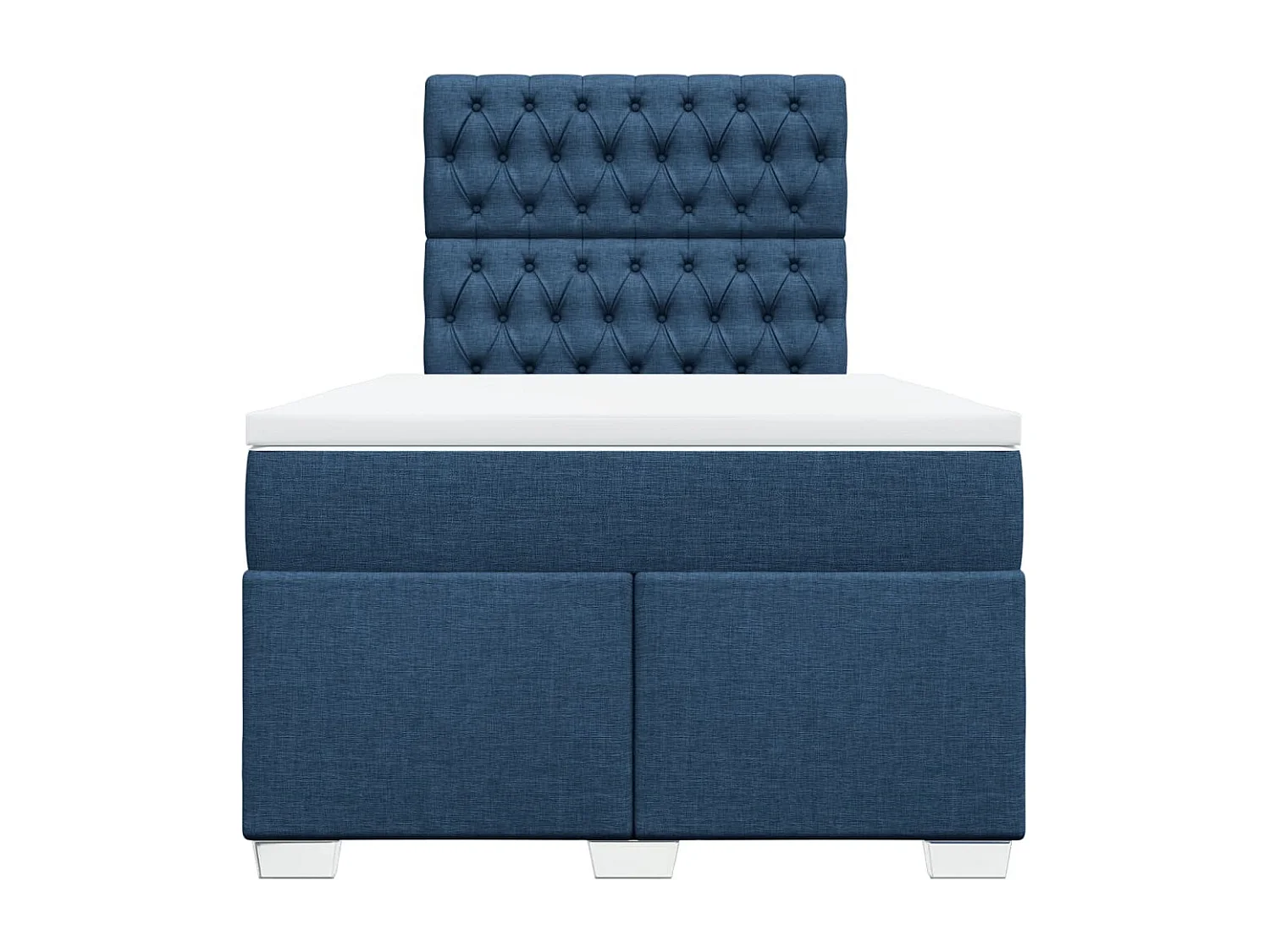 Boxspring met matras stof blauw 120x190 cm