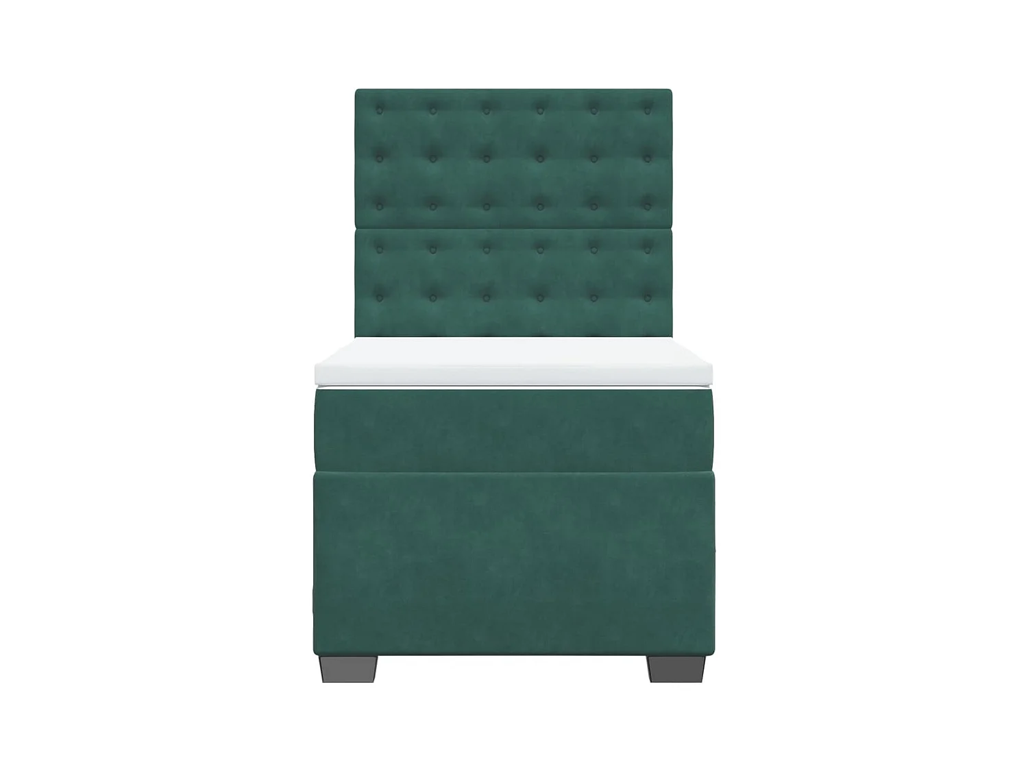 Sommier à lattes de lit avec matelas Vert foncé 90x200 cm