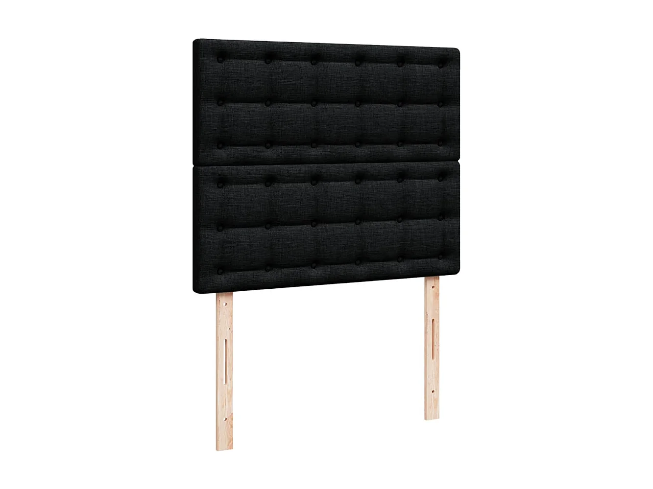 Sommier à lattes de lit avec matelas noir 120x190 cm tissu