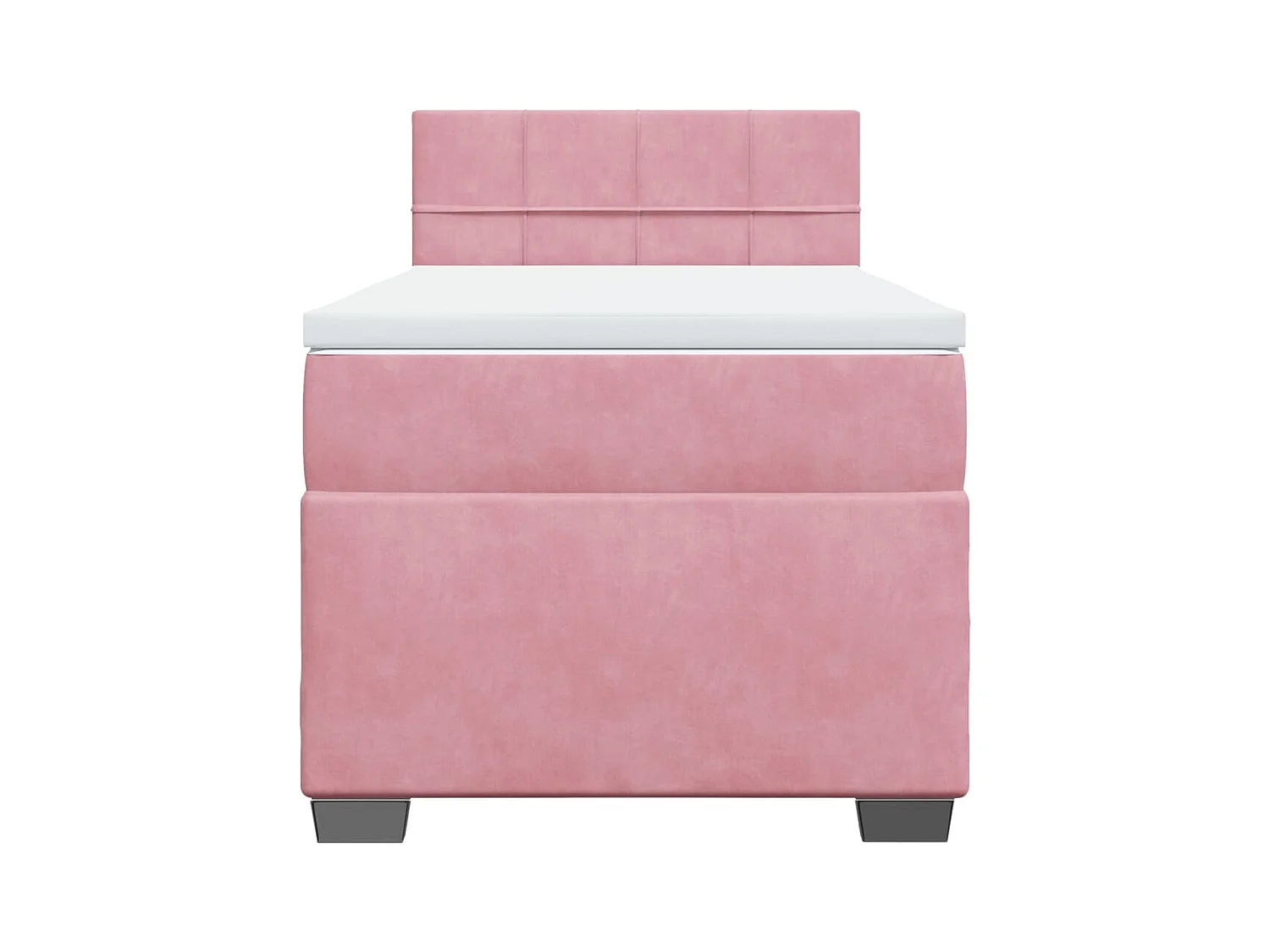 Sommier à lattes de lit avec matelas Rose 90x200 cm Velours