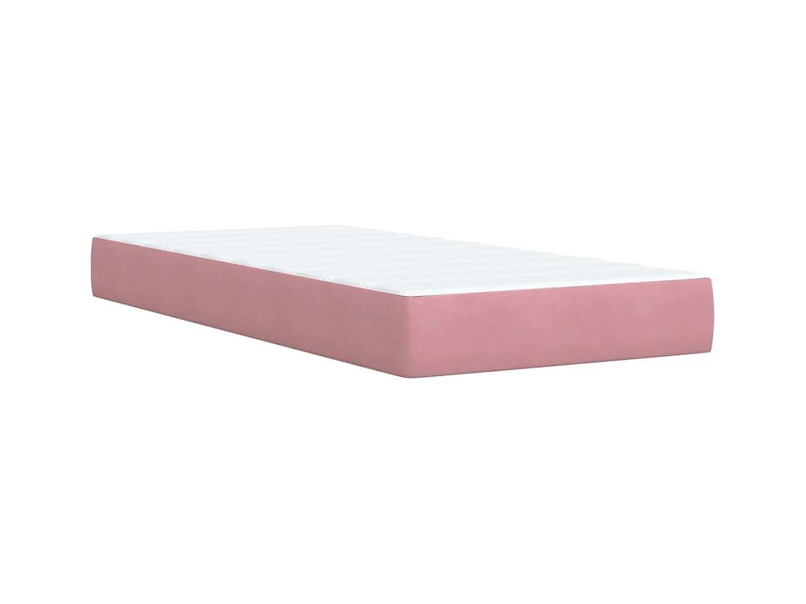 Sommier à lattes de lit avec matelas Rose 90x190 cm Velours