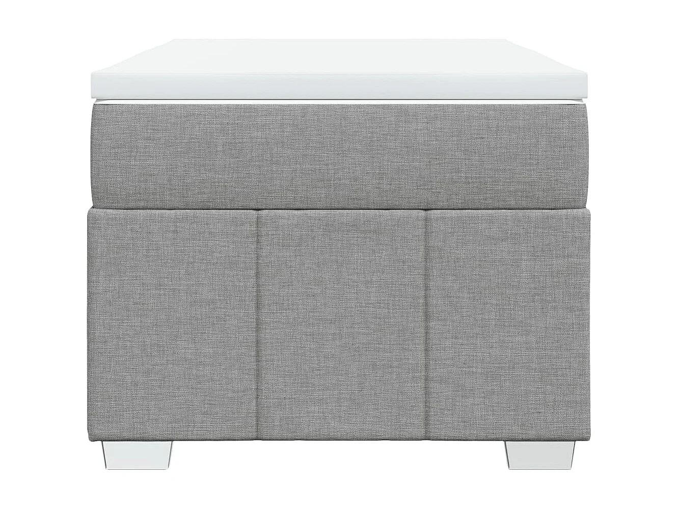 Sommier à lattes de lit avec matelas Gris clair 100x200cm Tissu