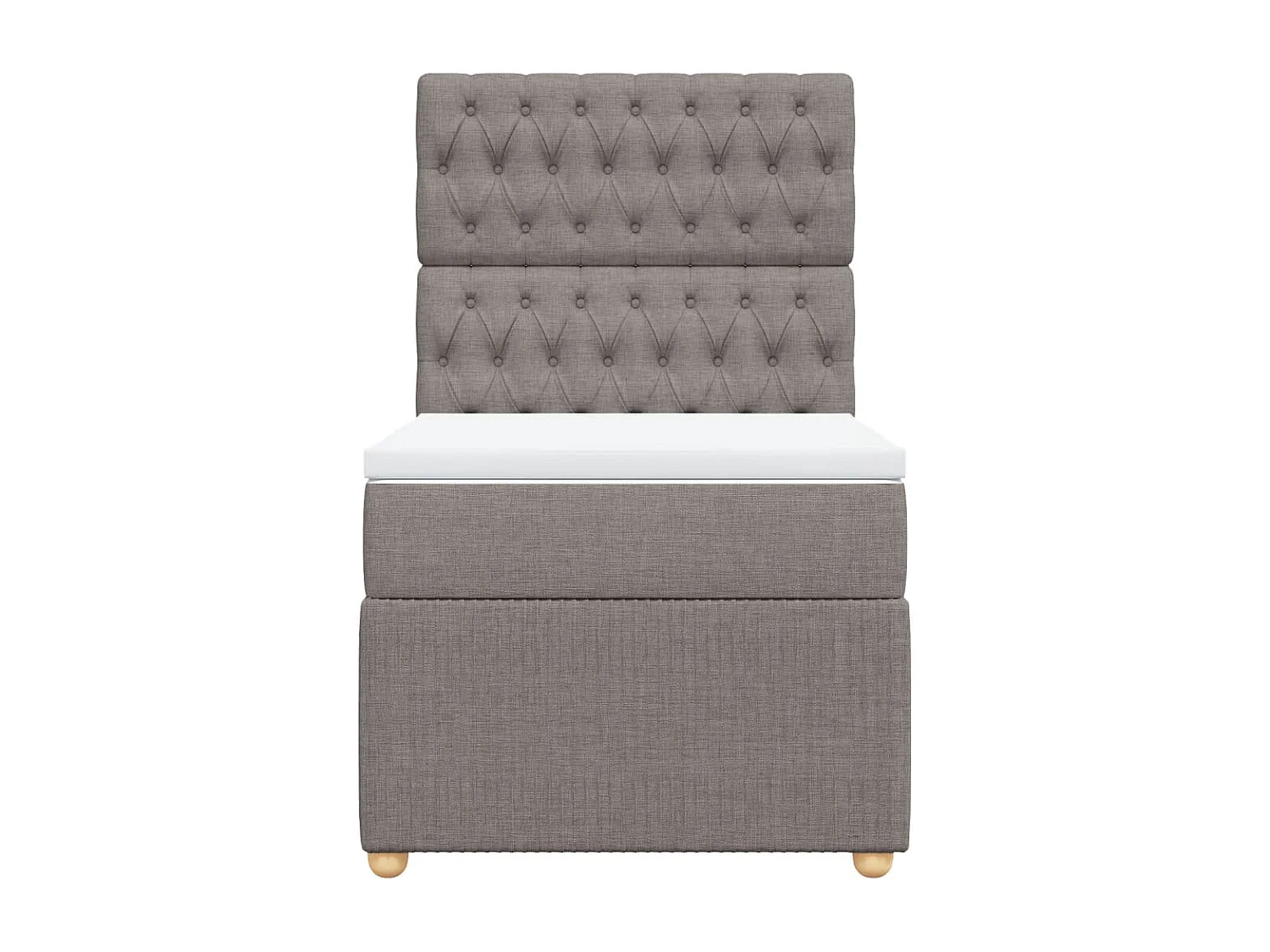 Sommier à lattes de lit avec matelas Taupe 90x200 cm Tissu