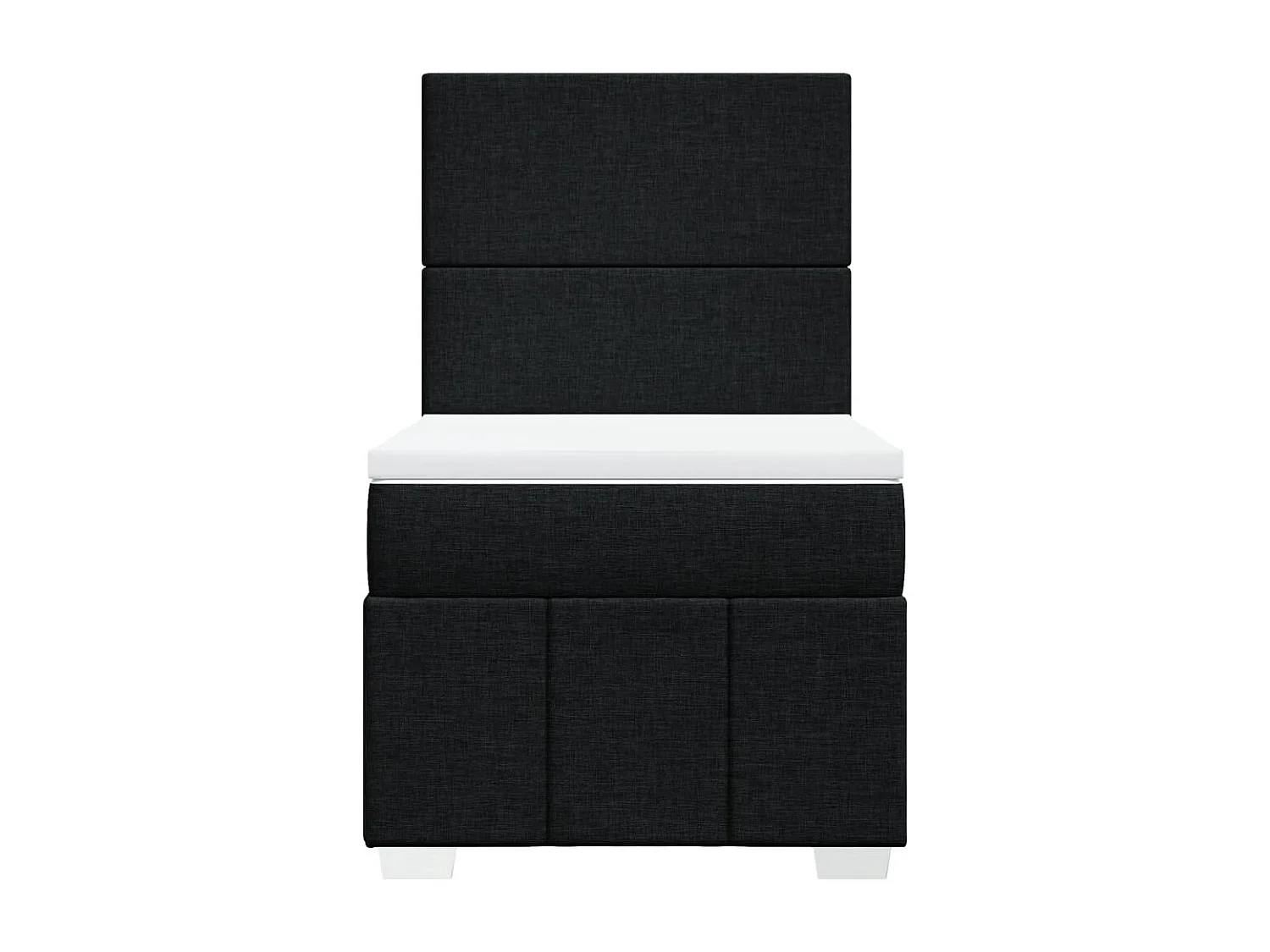 Sommier à lattes de lit avec matelas Noir 90x200 cm Tissu