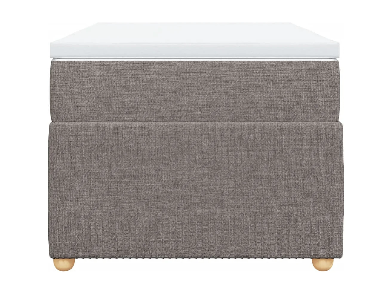 Cama com molas/colchão 100x200 cm tecido cinza-acastanhado