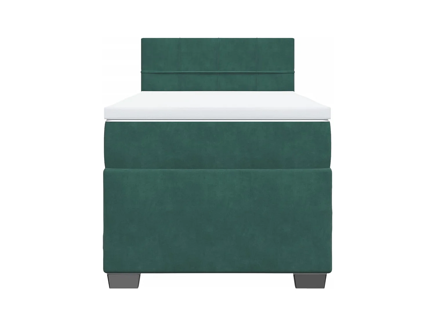 Sommier à lattes de lit avec matelas Vert foncé 90x200 cm