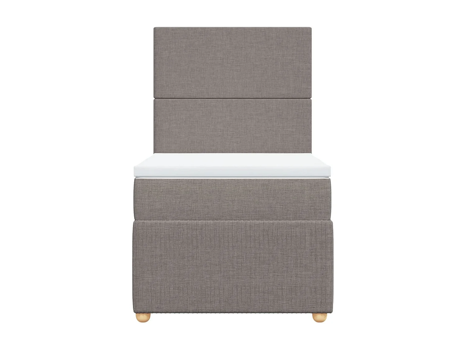 Sommier à lattes de lit avec matelas Taupe 90x190 cm Tissu