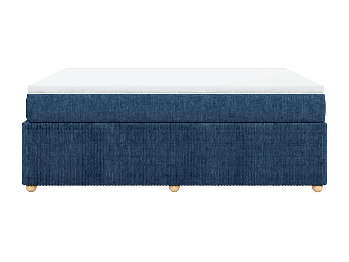 Boxspring met matras stof blauw 160x200 cm