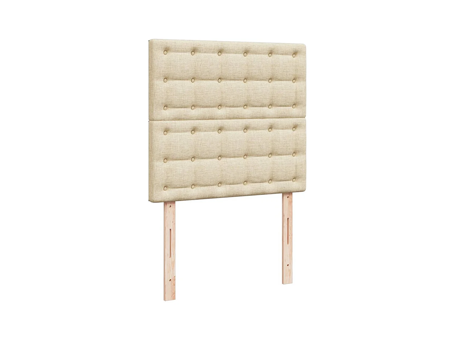 Sommier à lattes de lit avec matelas Crème 80x200 cm Tissu