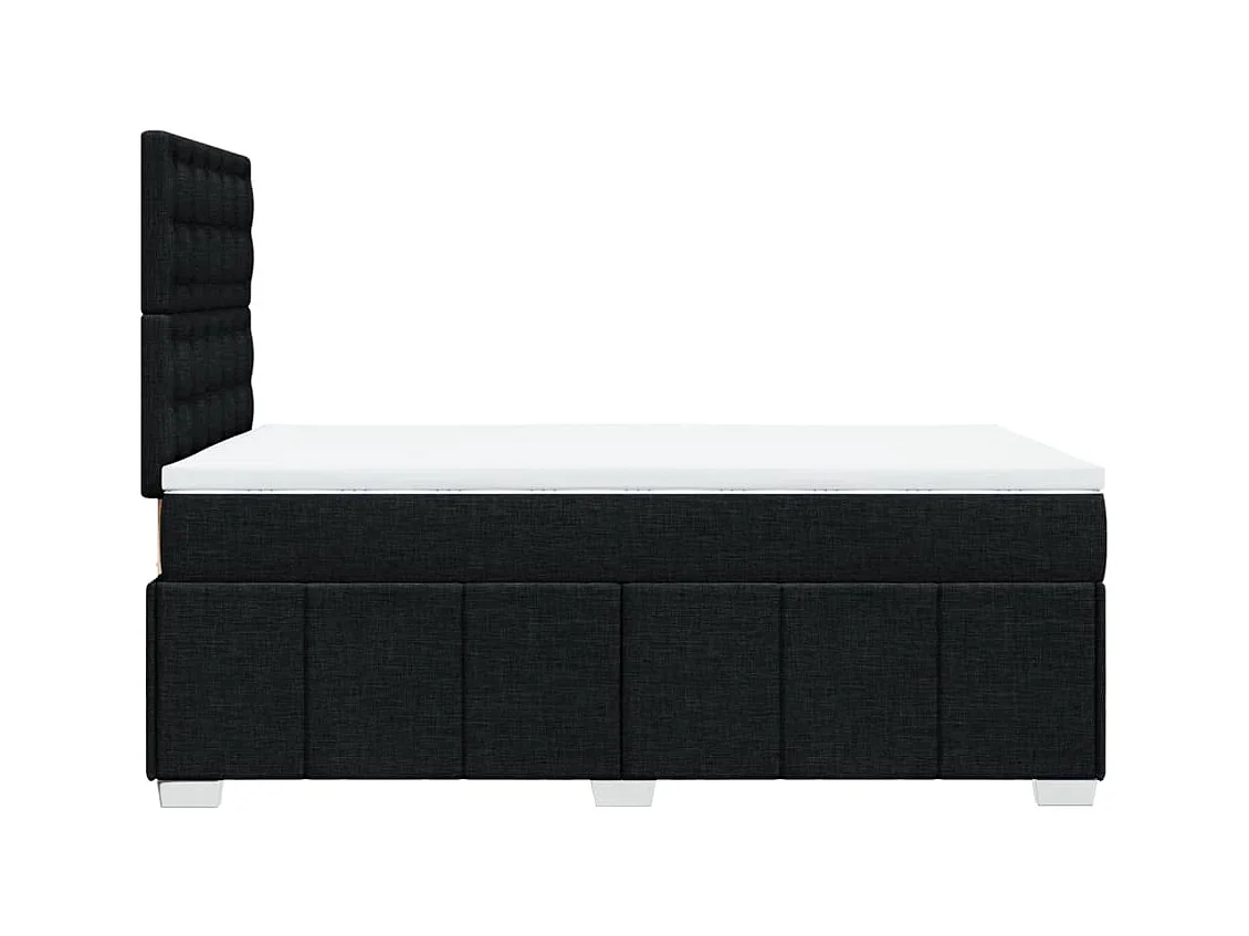 Boxspring met matras stof zwart 120x190 cm
