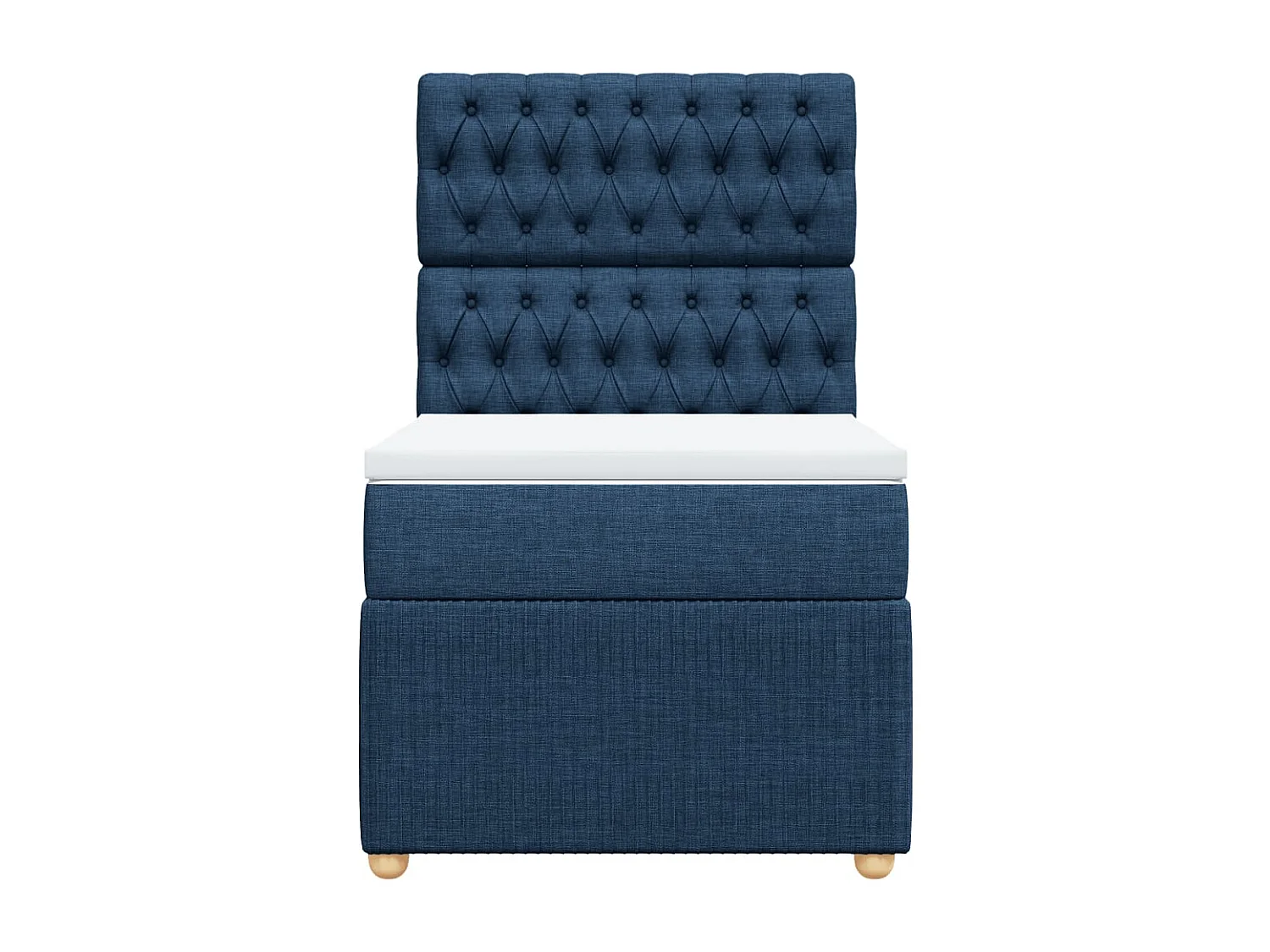 Sommier à lattes de lit avec matelas Bleu 90x200 cm Tissu