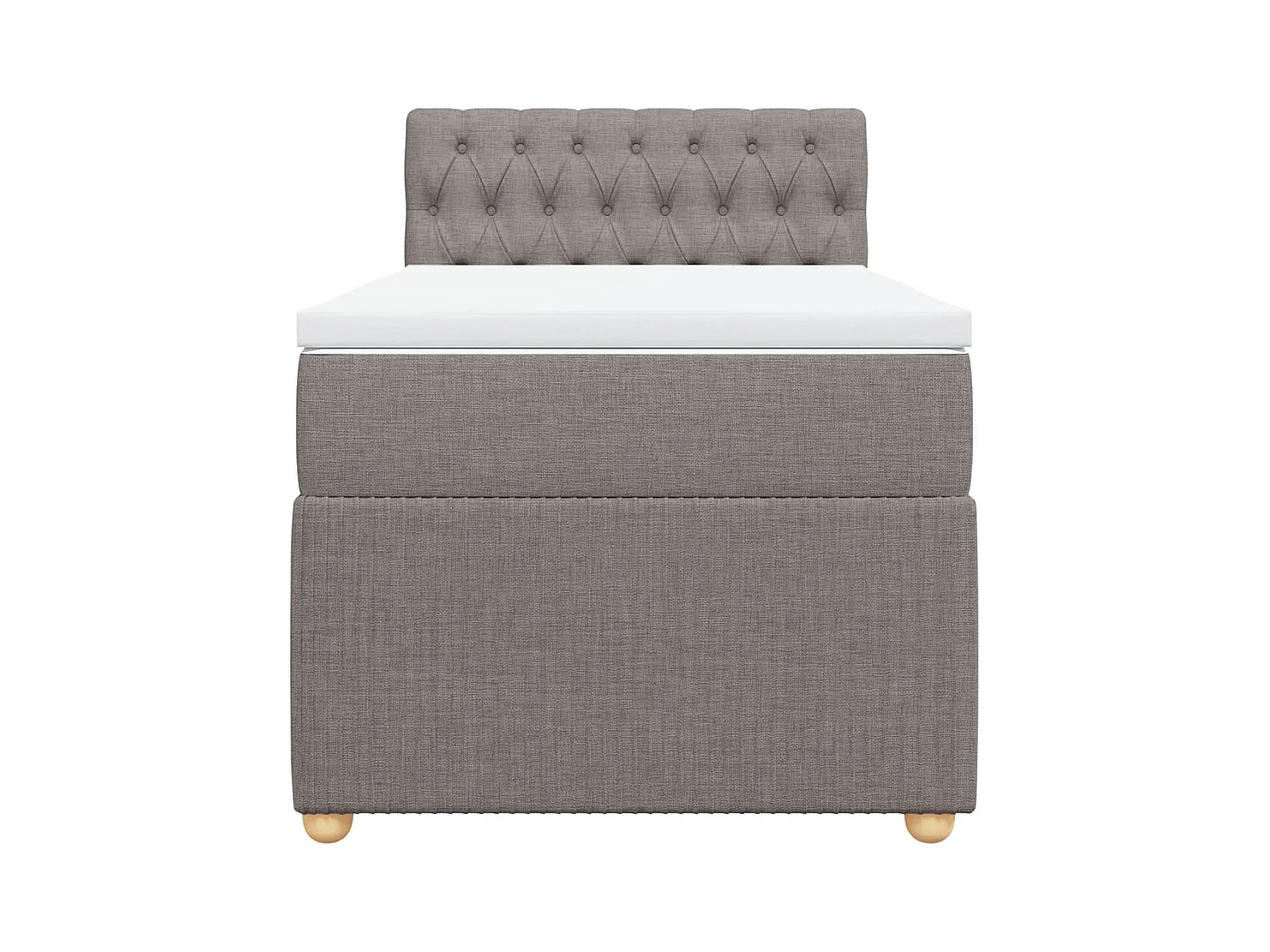 Boxspring met matras stof taupe 80x200 cm