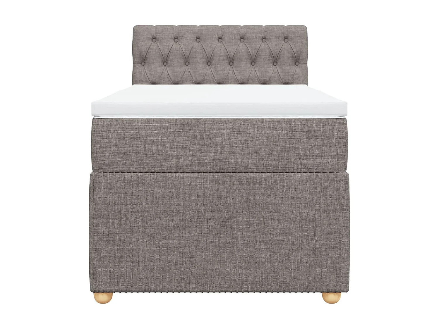 Sommier à lattes de lit avec matelas Taupe 80x200 cm Tissu