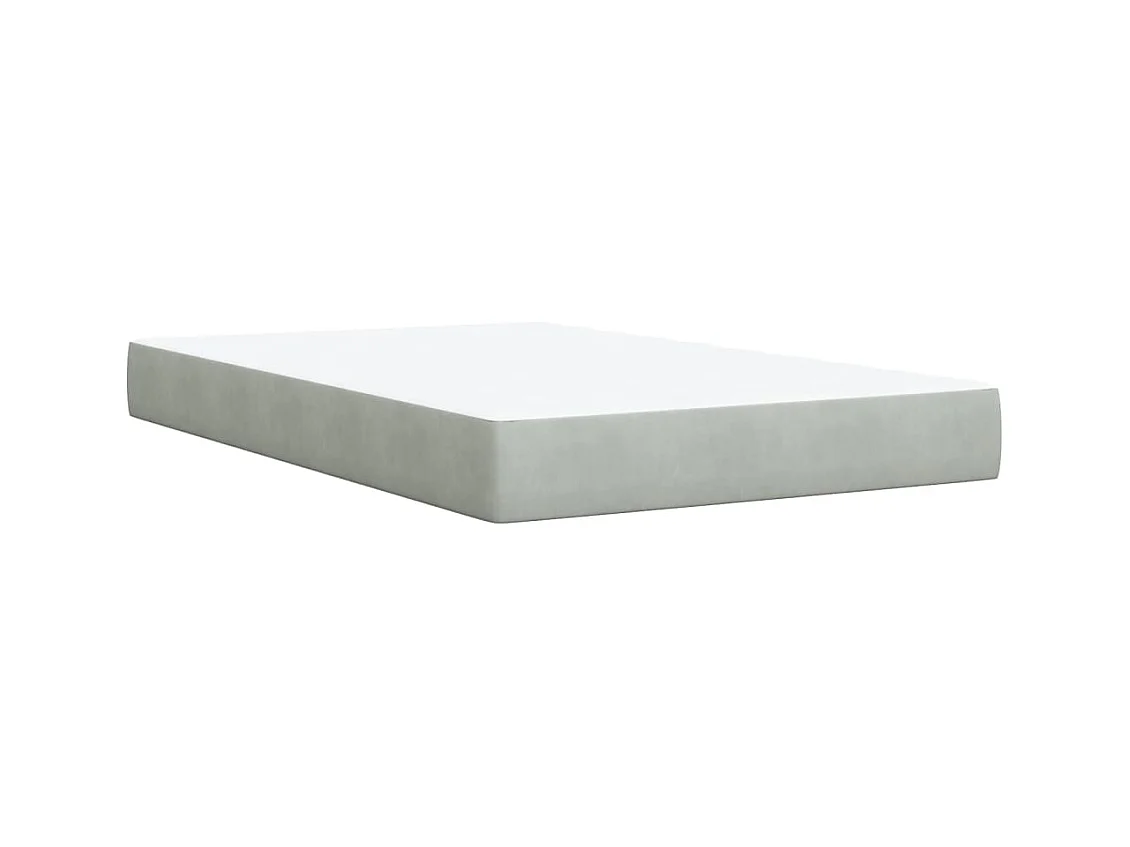 Cama boxspring com colchão 120x190 cm veludo cinzento-claro