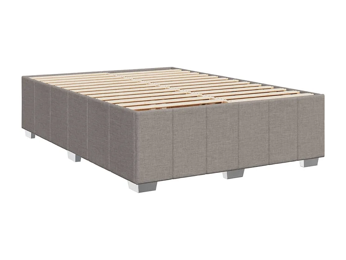 Sommier à lattes de lit avec matelas Taupe 140x190 cm Tissu